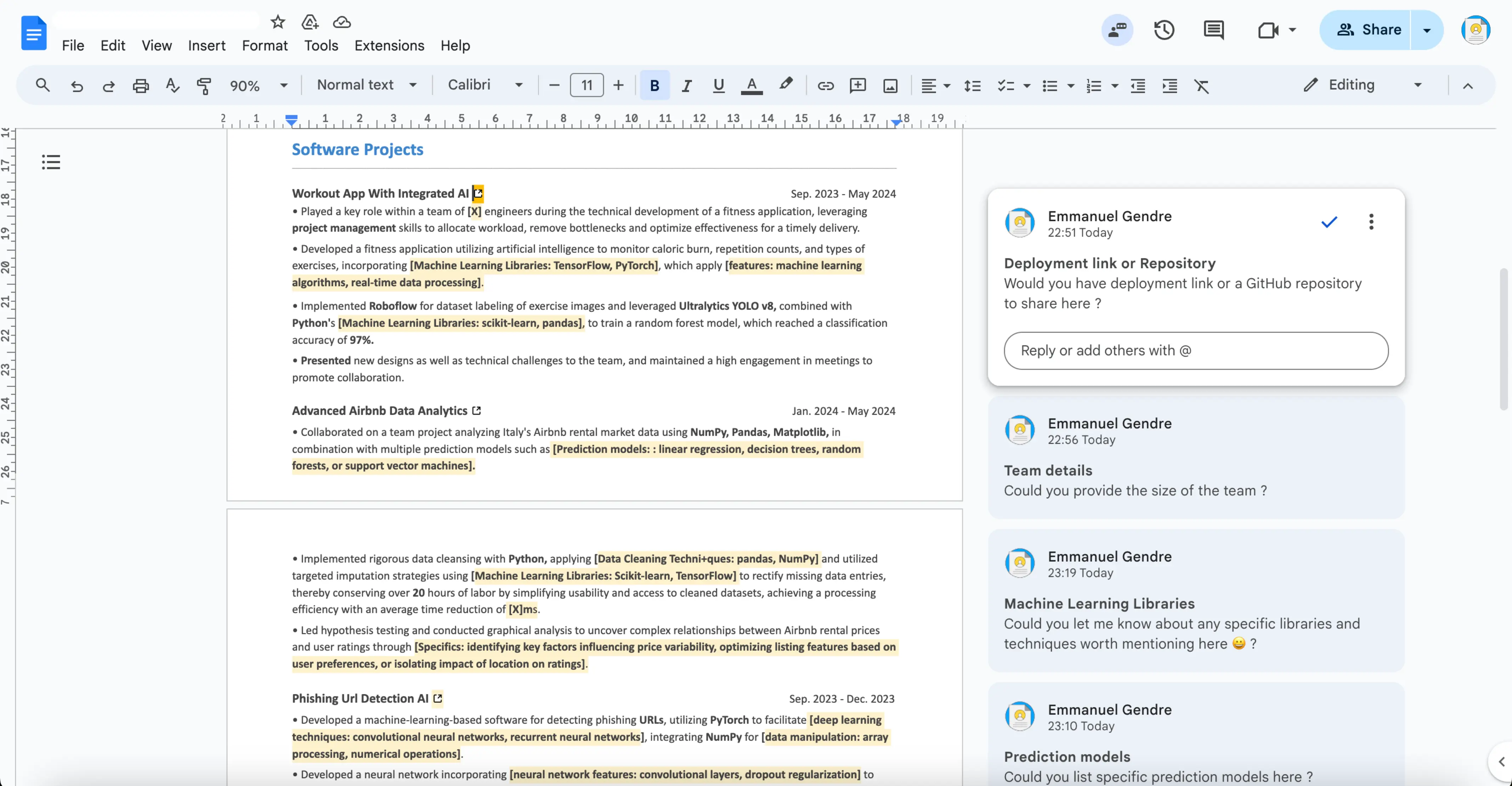 draft screenshot