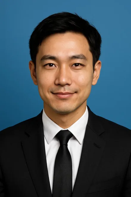 Perfect resume photo with neutral background and business attire