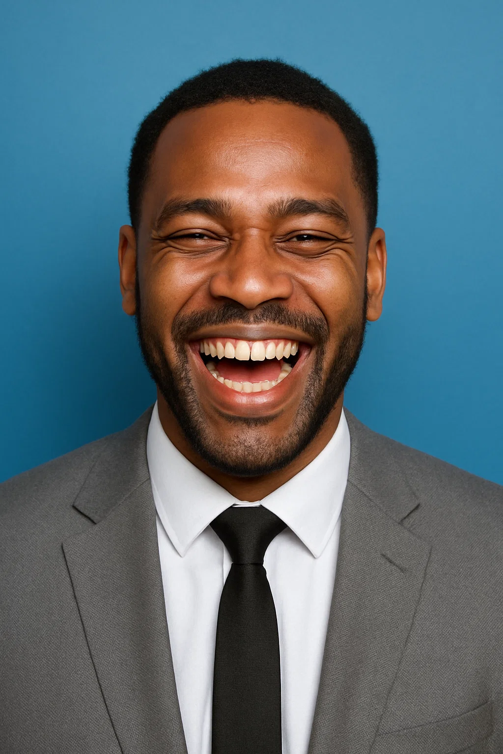 Overly casual smile in resume photo